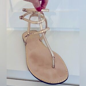 Lilly Pulitzer gold gladiator sandals size 6.5